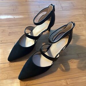 Franco Sarto Black Strappy Heels